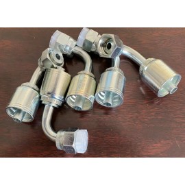 Gator  3/8" Female Flat Face Swivel 3/8" Hose WITH A 90 Elbow fitting 5 PK 1J943-6-6