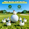 LuxDuo Premium Golf-Themed Resin Duck Ornaments