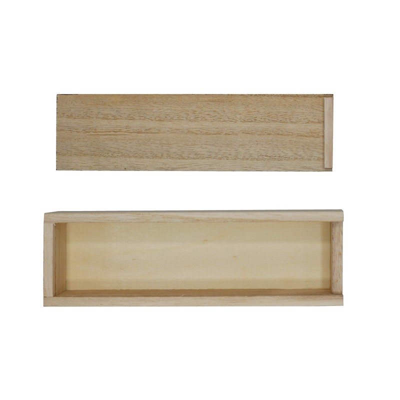 Creative Hobbies® Unfinished Wooden Pencil, Pen, Stash, Trinket Storage Box