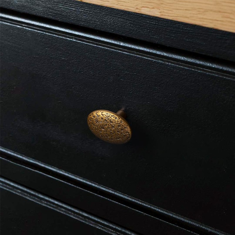 Goo-Ki 6 Pack Zinc Alloy Drawer Knobs-Big Oval Antique Brass