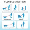 elevenants® Adjustable Dog Lead 3 Metres, Robust Nylon Shoulder Lead