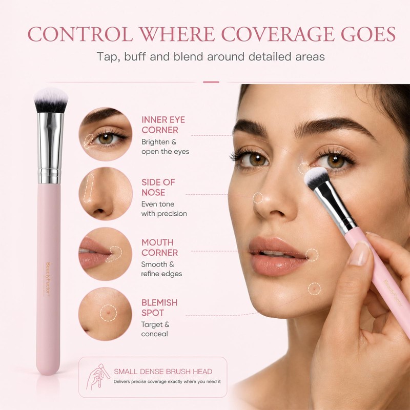 Concealer Brush, Precision Under Eye Makeup Brush