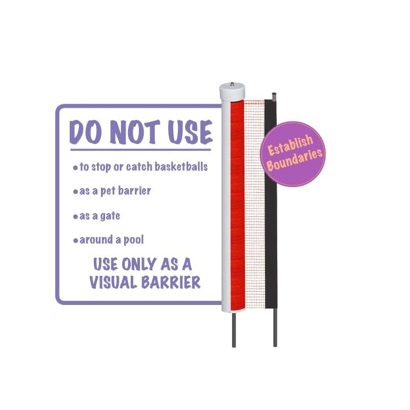 Kidkusion Inc. Retractable Driveway Guard, Adjustableup to 25', Black