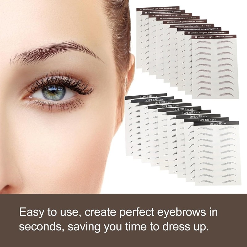 Balacoo 18piezas Pegatinas De Maquillaje Para Cejas Unidades Cómodas y