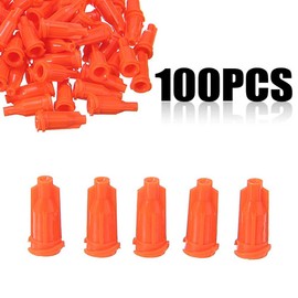 Pack of 100 Plastic Syringe Tip Caps Dosage Syringe Tip Cap for Crafts, Industrial Work (Type 6)