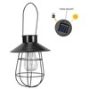 Solar Lantern Waterproof Hanging Light Outdoor Iron Art Hollow LED