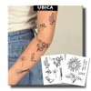 UBICA Semi Permanent Tattoos, 2 Sheets Spanish Bull Tattoo(Guitar, Cactus,