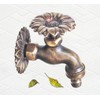 Taiwan Decorative Solid Brass Sunflower Garden Outdoor Faucet 4" inches
