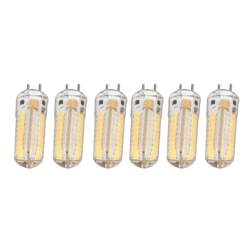 6Pcs GY6.35 LED Bulb 7W AC DC12V 700lm 72 LEDs