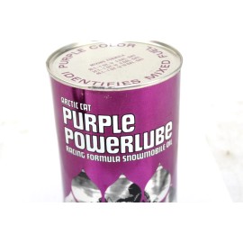 Arctic Cat Vintage Original Arctic Cat Purple Powerlube Snowmobile Oil Can One Quart UNUSED