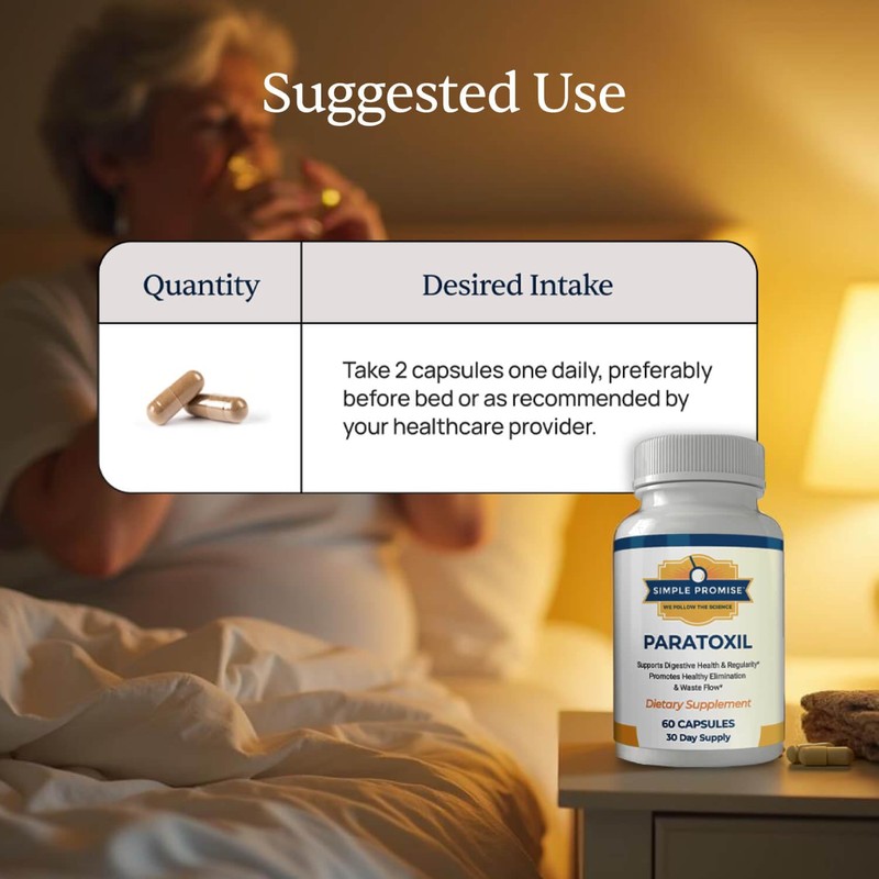 Paratoxil - Psyllium Husk Fiber Capsules for Gut Cleanse -