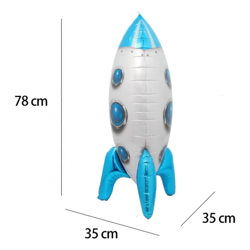 4d Rocket Helium Balloon Space Outer Foil Floy Toys Kids
