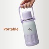 Insulated Water Bottle with Handle and Strap,Vacuum Travel Tumbler with