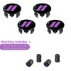 4PCS 2.5 inch Slash Wheel Center Cap Covers 4PCS Tire