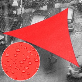 Royal Shade 11' x 13' x 17' Red Triangle Waterproof Sun Shade Sail Order to Make rsTADT12 Canopy Awning, UPF50+ 98% UV Blockage Water Resistant, Outdoor Backyard Patio Garden (We Customize)