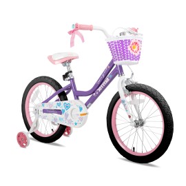 JOYKIE JOYSTAR 12/14/16/18/20/24-Inch High-Carbon Steel Frame Cute Colors Made in China High-Quality Kids' BikeGender: Girl, Color: Purple, Size: 14