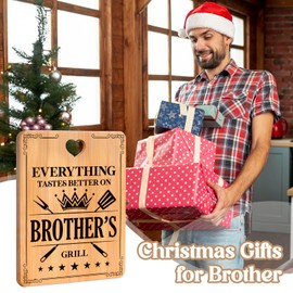 Brother Gifts, Natural Bamboo Chopping Board, Big Brother Gifts, Brother Birthday Gifts, Gifts for Brother, Kitchen Gifts, Christmas Gifts for Brother, Gifts for Big Brother, Grill Cutting Board