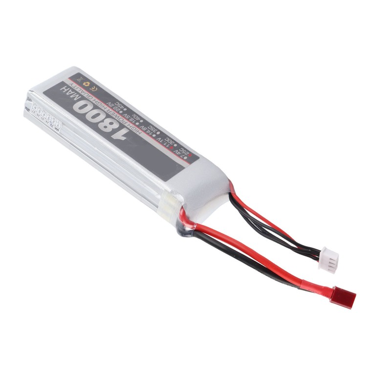 LiPo Battery Pack 11.1V 3S 1800mAh 25C Rechargeable LiPo Battery