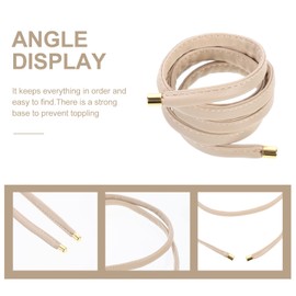 Mikinona 2 Pcs Hair Fixing Headband Hair Jewels for Women Stretch Headbands for Women Adjustable Hair Tie Womens Hair Accessories Ponytail Holders for Thick Hair Leather Hair Bands Girl Pu