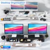 gianotter Dual Monitor Stand Riser, Desk Organizer With Drawer and