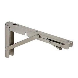 1 Pair of Folding Wall Brackets Real Stainless Steel (250 x 121 mm) Shelf Brackets Maximum Load 150 kg Sotech