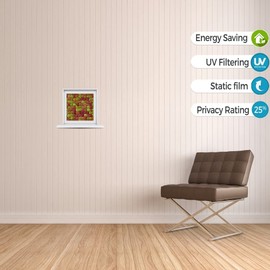 Windowpix 30 x 12 Fall Mosaic Pebbled Pattern Window Film Static Cling Film UV Filtering Energy Saving