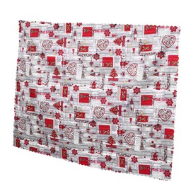 SAFIGLE Vinyl Christmas Tablecloth Square Xmas Decor Holiday Table Cover Festive Decor