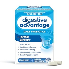 Digestive Advantage Probiotics + Lactase Digestive Enzymes For Digestive Health, Daily Probiotics For Women Men Occasional Bloating, Lactose Breakdown
