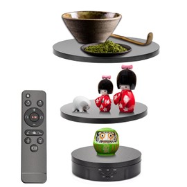 Electric Rotary Stand Remote Control Turntable, 360 Degree Rotation, Diameter 5.9 inches (15 cm), 7.1 / 8.7 inches (18/22 cm), Includes Replacement Lid, Electric Display Stand, Adjustable Direction,