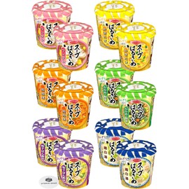 Acecock Soup Harusame, 6 Types, Assorted, 2 Each (12 Pieces), 6 Types