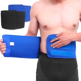 EVOLUXO Neoprene Slimming Belt Fitness Belt with Velcro Fastening Sweat Belt for Men and Women - Black L