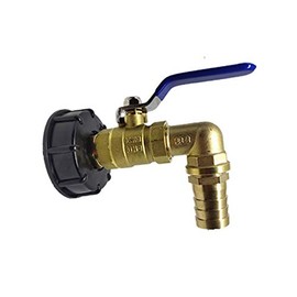 POWERTOOL IBC Adapter, Thread Connector Replacement IBC Tank Fitting Parts Detachable Faucet Connector Brass For S60X6 IBC Tank(hose tail 25mm)