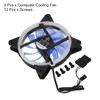 MECCANIXITY 3Pcs RGB Computer Case Fan 600-1200RPM 120mm 3-4 Pin