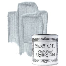 Shabby Chic Chalk Furniture Paint: Luxurious Chalk Finish Craft Paint for Home Decor, DIY, Wood Cabinets - All-in-One Paints with Rustic Matte Finish [Dusty Blue] (Light Gray) - (8.5 oz Covers 32 sf)