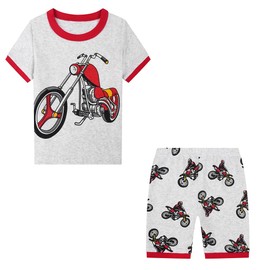 VVEIRAN Pajamas Boys Toddler Kids Children'sOutfit Nightwear 100% Cotton Clothing Sets Children's Sleepwear Short Sleeve Pjs