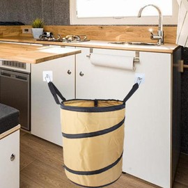 OOXYG RV Car Trash Can Collapsible, Foldable Camping Trash Can for Inside/Outside, 24 Gallons Pop-up Car Garbage Can, Hanging Trash Bag with Metal Hook for Gardening, Camping and Home Storage