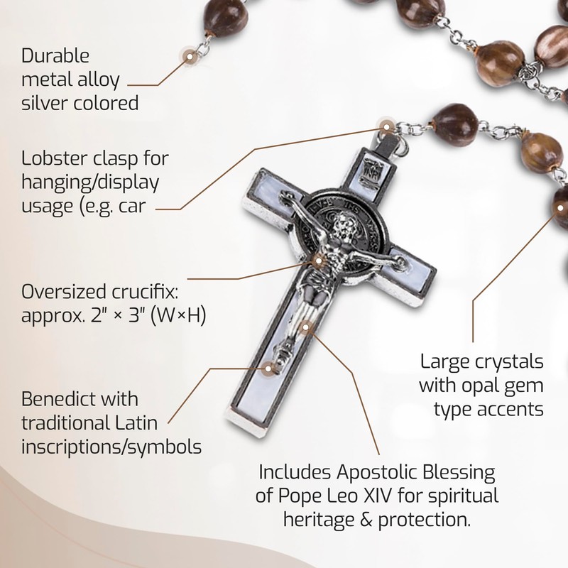 Italian Rosary with Pope Leo XIV Apostolic Blessing – Large