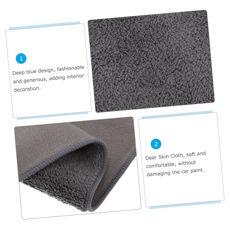 Alipis 2pcs Super Absorbent Car Drying Towel Compact Automotive Cleaning