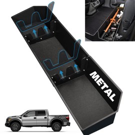 TOPOWN Full Metal Underseat Storage Fits Ford F150 SuperCrew Cab & Crew Cab 2015-2025; for F250 F350 F450 F550 Super Duty 2017-2025; Under Seat Storage for Ford Rear Under Seat Cargo Organizer