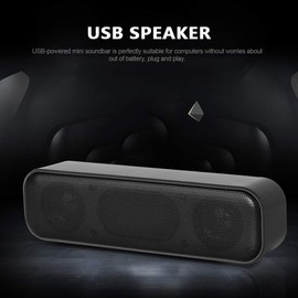 USB Powered Soundbar Desktop Speaker Wired Computer Sound Box for TV Desktop Laptop Computer