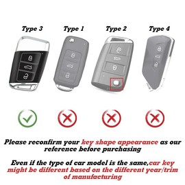 x xotic tech for Volkswagen Key Fob Cover Case with Leather Keychain Soft TPU Protection Key case Skin Compatible with VW Atlas Golf Alltrack Tiguan Jetta Passat Remote Smart Keyless Entry(Pink)