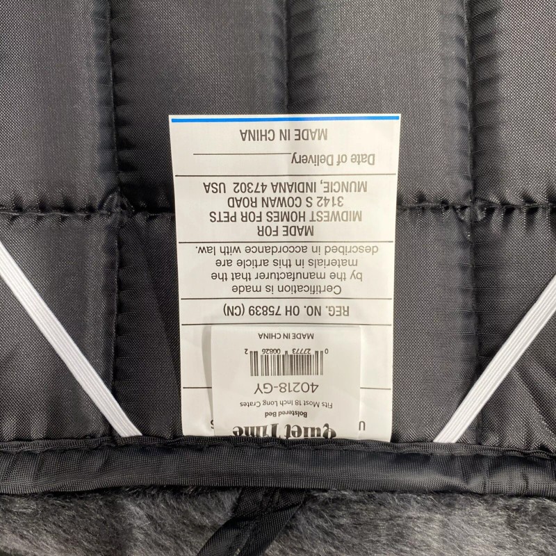 MidWest QuietTime Pet Bed & Dog Crate Mat Gray 18"