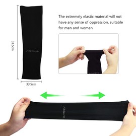 CODIRATO 2 Pairs Sports Arm Warmers Unisex Arm Warmers Breathable Arm Cooler Anti-UV Protection Glove for Cycling, Fishing, Basketball, Hiking, Running, Outdoor Work, black