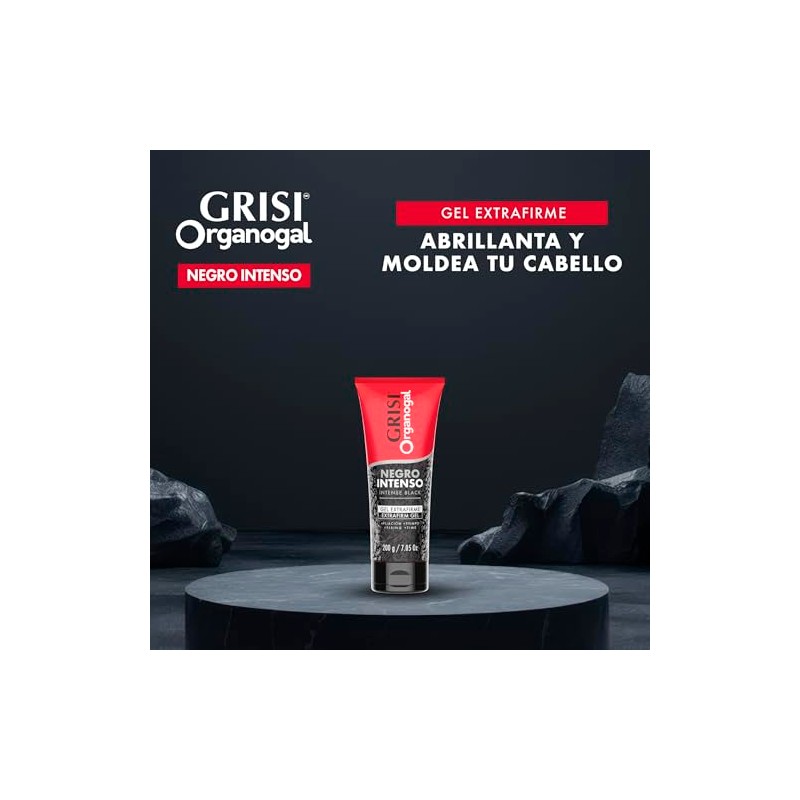 Organogal Grisi, Gel Oscurecedora Extrafirme, Negro Intenso, 200 gr