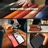 SHIELDON Genuine Leather RFID Blocking Wallet Case, Magnetic Kickstand Shockproof
