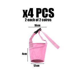 CHSZSH Pack of 4 Small Dog Muzzles, Adjustable Dog Muzzles, Small Dog Muzzles, Padded Dog Muzzles