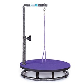 Small Pet Round Rotating Grooming Tables - Dog Groomer Table for Smaller Pets(Purple)