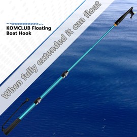 KOMCLUB Telescoping Boat Hook for Docking 3-Stage Telescopic Boat Hook Pole Newest Luminous Design Non-Slip EVA Hand Grips - 8 Feet