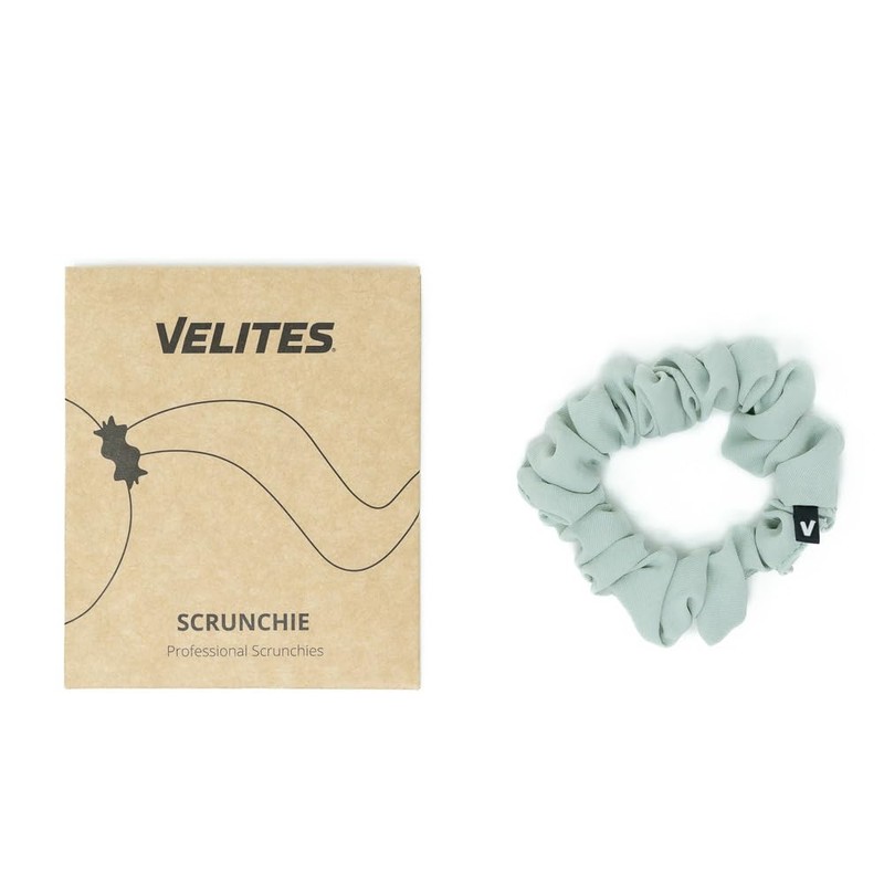 Velites Sports Scrunchie Hair Ties, Firm Hold, No Marks, Mint