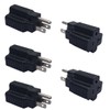 TEWOXIN 5 pcs NEMA 5-15P to 5-20R 3-Prong Adapter